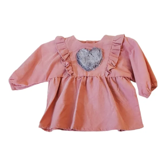 Miniclasix Smocked Top & Leggings Set in Mauve| Size 3M - Picture 2 of 9